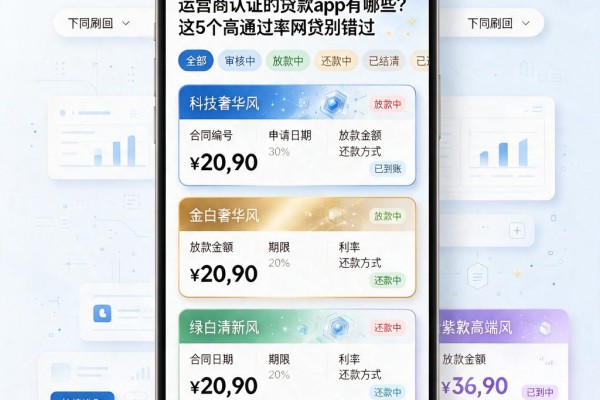 运营商认证的贷款app有哪些？这5个高通过率网贷别错过