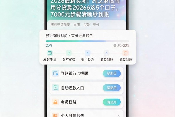 2026最新实测！纯芝麻信用分贷款20266这5个口子，7000元步骤清晰秒到账