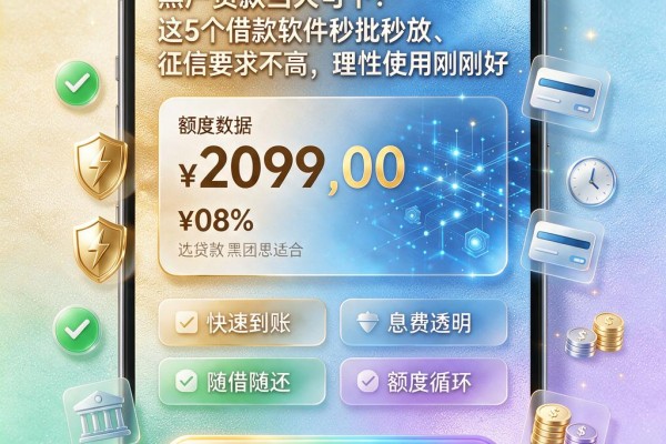 黑户贷款当天可下?这5个借款软件秒批秒放、征信要求不高,理性使用刚刚好