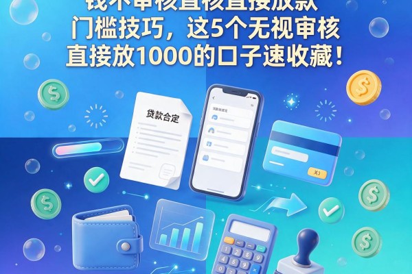 急用钱必看!2026黑户借钱不审核直接放款低门槛技巧,这5个无视审核直接放1000的口子速收藏