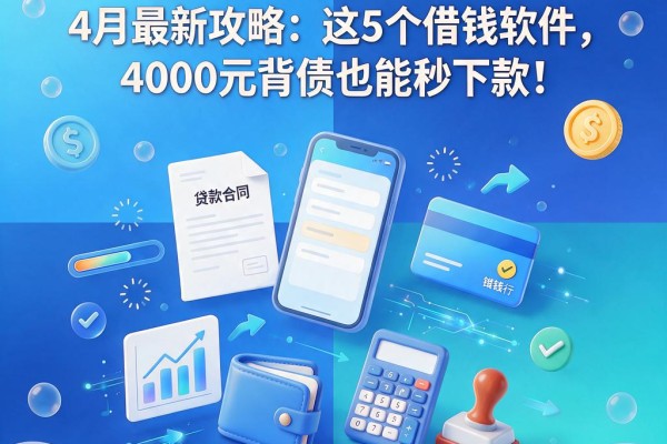 黑户贷款背债必看!4月最新攻略:这5个借钱软件,4000元背债也能秒下款