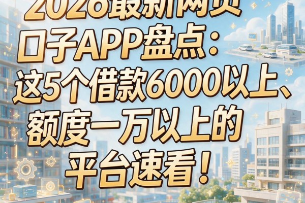 2026最新网贷口子APP盘点:这5个借款6000以上、额度一万以上的平台速看!