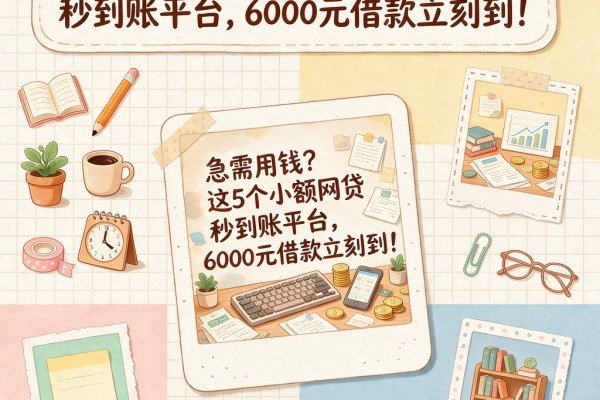 急需用钱？这5个小额网贷秒到账平台，6000元借款立刻到！