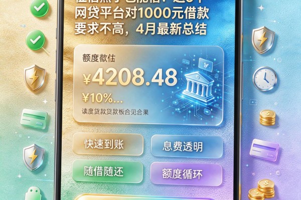 征信黑了也能借!这5个网贷平台对1000元借款要求不高,4月最新总结