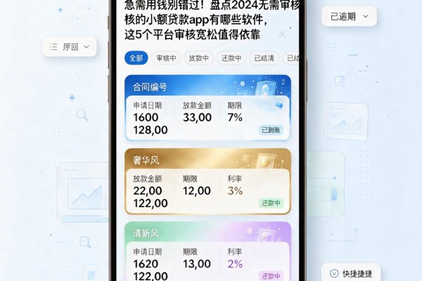 急需用钱别错过!盘点2024无需审核的小额贷款app有哪些软件,这5个平台审核宽松值得依靠