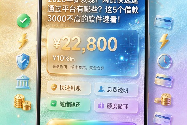 2026年新发现!网贷快速通过平台有哪些?这5个借款3000要求不高的软件速看