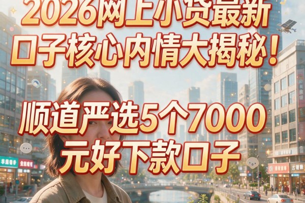 2026网上小贷最新口子核心内情大揭秘!顺道严选5个7000元好下款口子