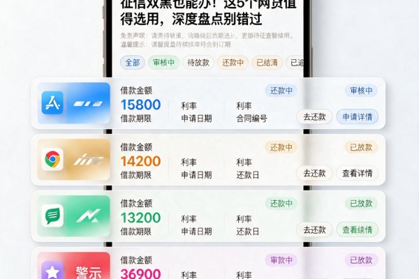 征信双黑也能办!这5个网贷值得选用,深度盘点别错过