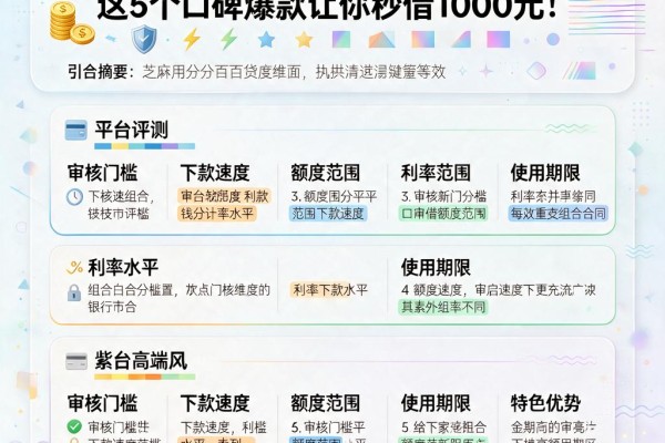 芝麻信用分百分百借贷款的口子大盘点:这5个口碑爆款让你秒借1000元