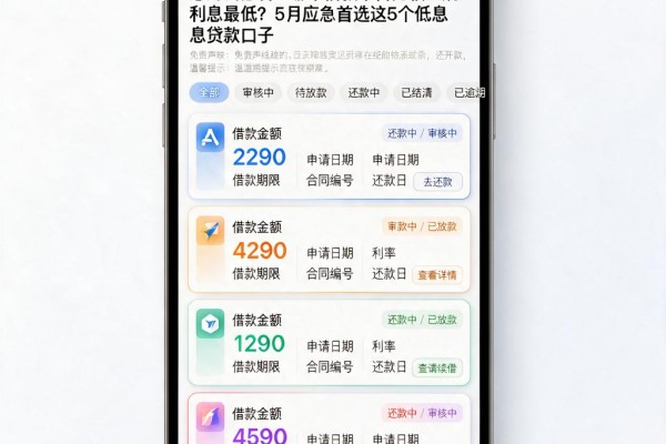 急用钱必看:哪个借款平台比较正规利息最低?5月应急首选这5个低息贷款口子