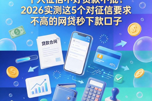 急用钱必看!个人征信不好贷款不批?2026实测这5个对征信要求不高的网贷秒下款口子