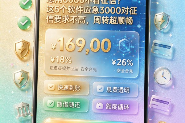 急用6000不看征信？这5个软件应急3000对征信要求不高，周转超顺畅