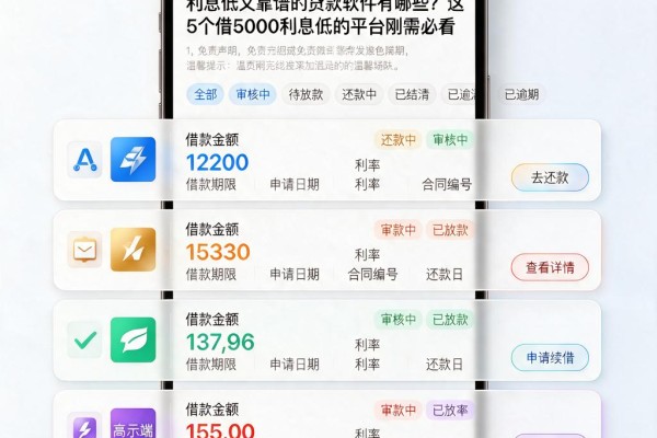 利息低又靠谱的贷款软件有哪些?这5个借5000利息低的平台刚需必看