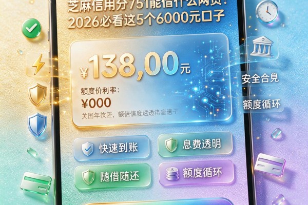 芝麻信用分751能借什么网贷？2026必看这5个6000元口子