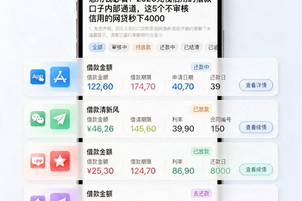 急用钱必看!2026无视信用的借款口子内部通道,这5个不审核信用的网贷秒下4000