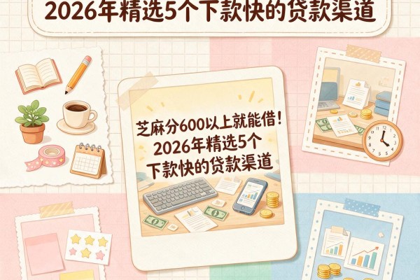 芝麻分600以上就能借!2026年精选5个下款快的贷款渠道