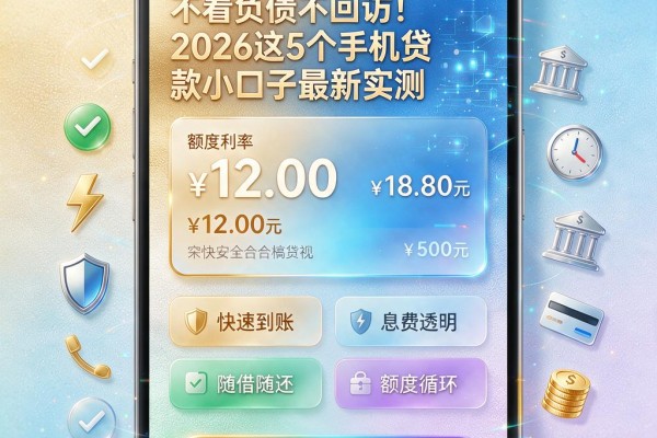 不看负债不回访！2026这5个手机贷款小口子最新实测