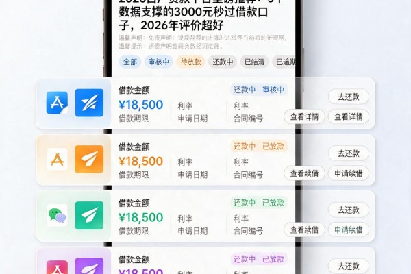 2026白户贷款平台重磅推荐:5个数据支撑的3000元秒过借款口子,2026年评价超好