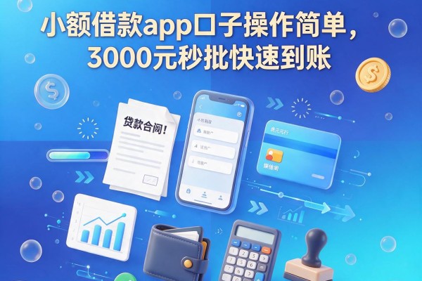 黑户别愁！这几家小额借款App口子操作简单，3000元秒批快速到账