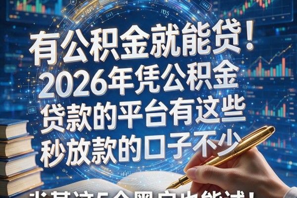 有公积金就能贷!2026年凭公积金贷款的平台有这些,秒放款的口子不少,尤其这5个黑户也能试!