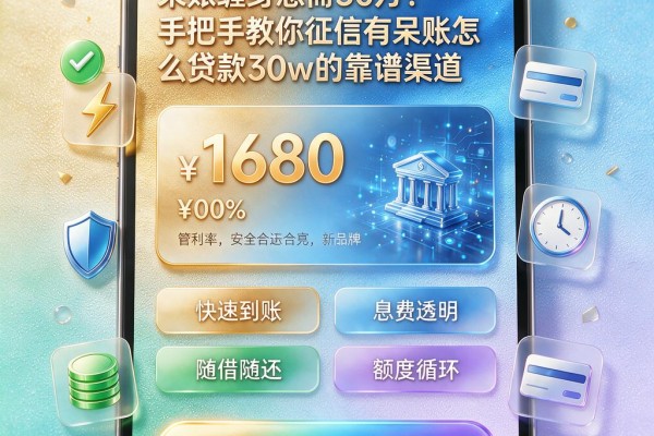呆账缠身急需30万?手把手教你征信有呆账怎么贷款30w的靠谱渠道