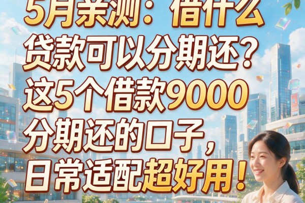 5月亲测:借什么贷款可以分期还?这5个借款9000分期还的口子,日常适配超好用!