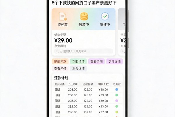 征信有逾期信用卡也能秒批！2026年这5个下款快的网贷口子黑户亲测好下