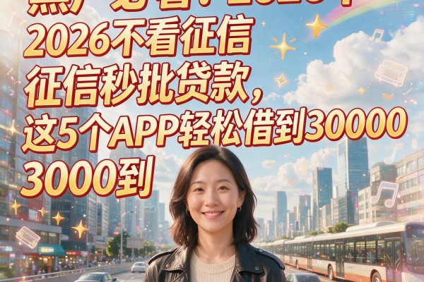 黑户必看！2026不看征信秒批贷款，这5个APP轻松借到30000