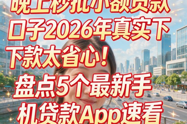 晚上秒批小额贷款口子2026年真实下款太省心!盘点5个最新手机贷款App速看