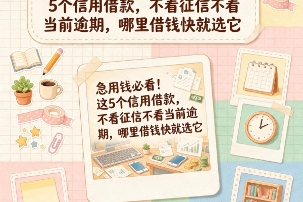 急用钱必看!2026刚确认这5个信用借款,不看征信不看当前逾期,哪里借钱快就选它