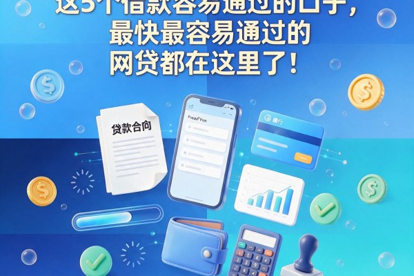 2026最新盘点!这5个借款容易通过的口子,最快最容易通过的网贷都在这里了