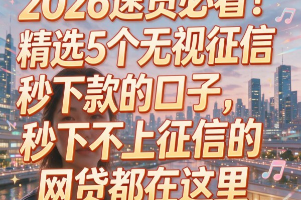 2026速贷必看!精选5个无视征信秒下款的口子,秒下不上征信的网贷都在这里