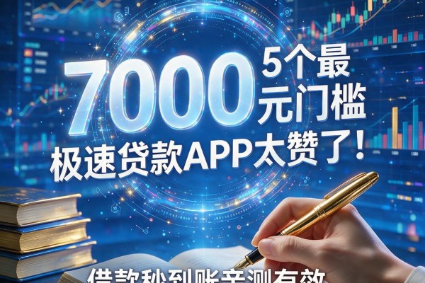 5个最低门槛极速贷款APP太赞了!7000元借款秒到账亲测有效