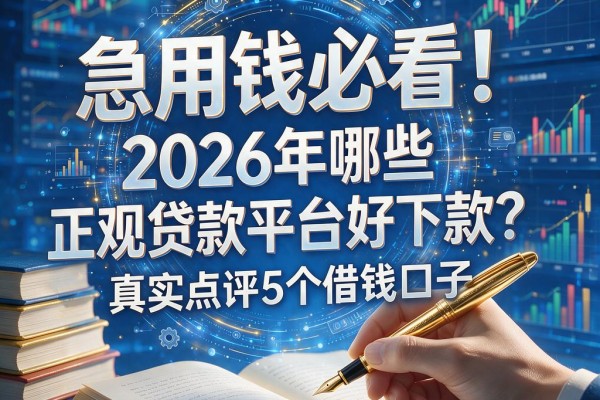 急用钱必看!2026年哪些正规贷款平台好下款?真实点评5个借钱口子,1000元秒到账