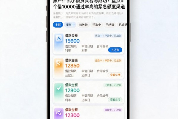 黑户什么小额贷款容易成功？盘点5个借10000通过率高的紧急额度渠道
