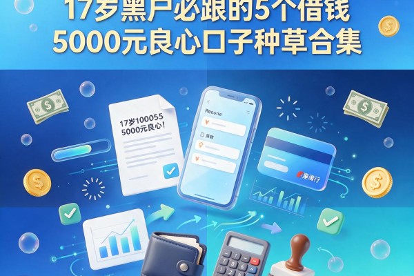 急用1000元速看！17岁黑户必跟的5个借钱5000元良心口子种草合集