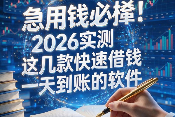 急用钱必看!2026实测这几款快速借钱一天到账的软件,秒批低门槛确实实用