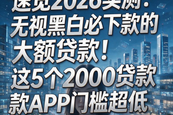 速览2026实测:无视黑白必下款的大额贷款!这5个2000贷款APP门槛超低