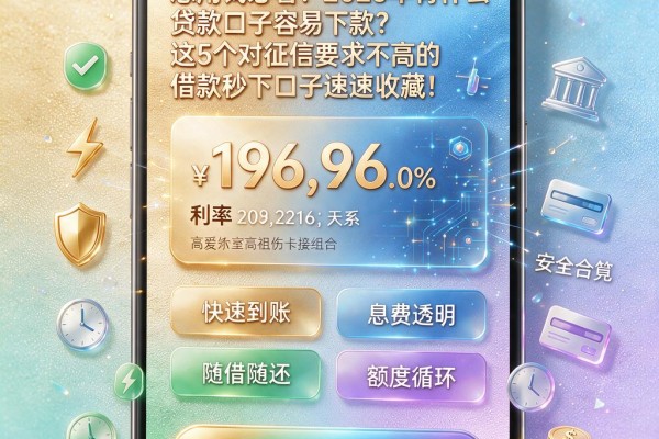 急用钱必看!2026年有什么贷款口子容易下款?这5个对征信要求不高的借款秒下口子速速收藏