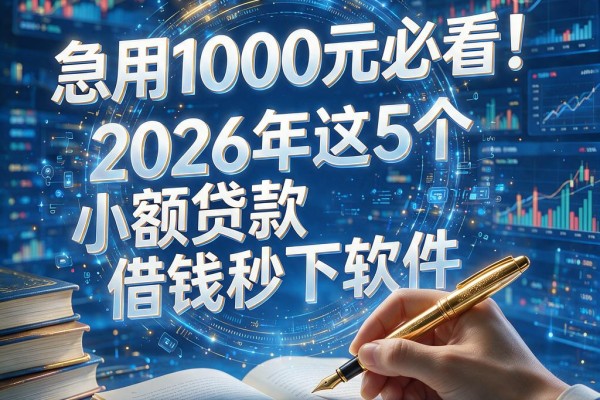 急用1000元必看！2026年这5个小额贷款借钱秒下软件，门槛低到超顺畅